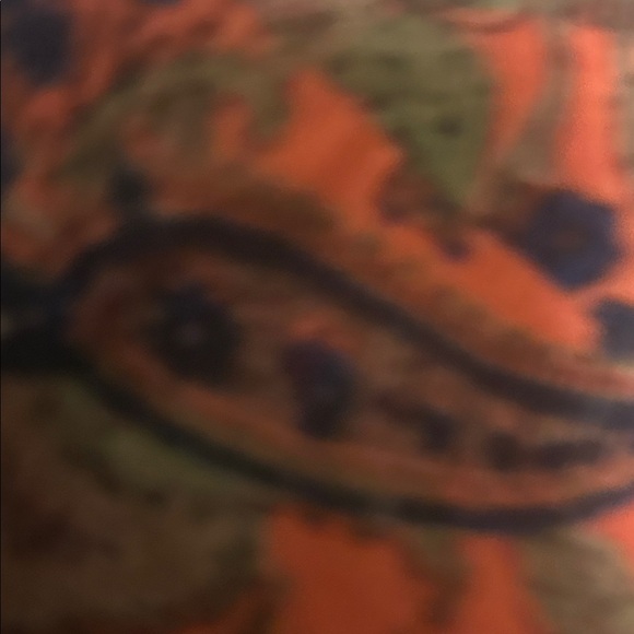 J. Peterman Vibrant corduroy Orange Paisley A-Line Skirt - Picture 3 of 5